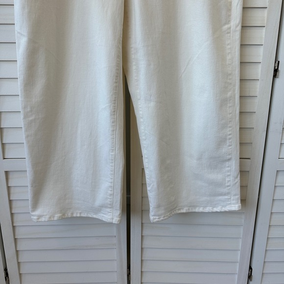 New Madewell The Perfect Vintage Wide Leg Crop Jeans Cream Pant‎ Plus Size 20W - Picture 3 of 11